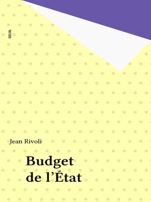 cover image of Budget de l'État